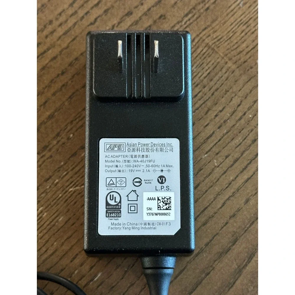 Ember Smart Mug AC Power Adapter Charger WA-40J19FU 19V 2.1A APD Replacement